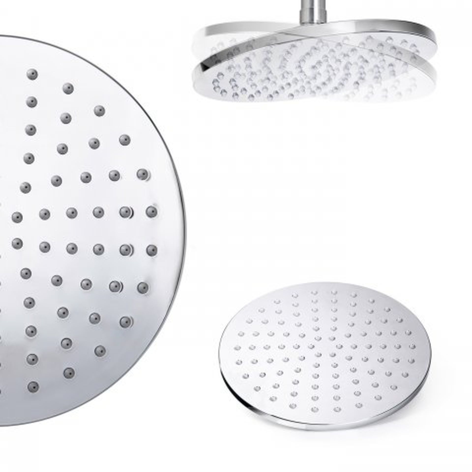 (N16) 200mm Round Head Thermostatic Exposed Shower Kit & Hand Held. RRP £299.99. Simplistic Style - Bild 4 aus 5