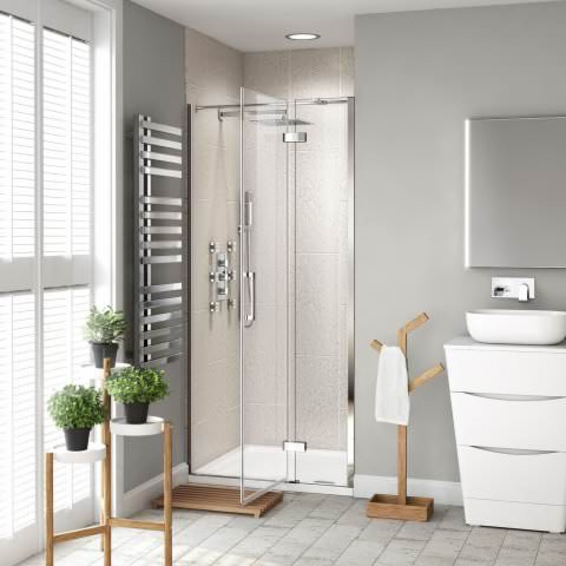 (N45) 760mm - 8mm - Premium EasyClean Hinged Shower Door. RRP £499.99. Premium Design Our Premium - Bild 5 aus 5