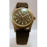 Hamilton Military Wristwatch c1983   Excellent Hamilton military wristwatch on leather strap.