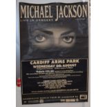 Michael Jackson Original Dangerous Tour 92 5th August Cardiff Arms Park Wales UK Poster   This is an