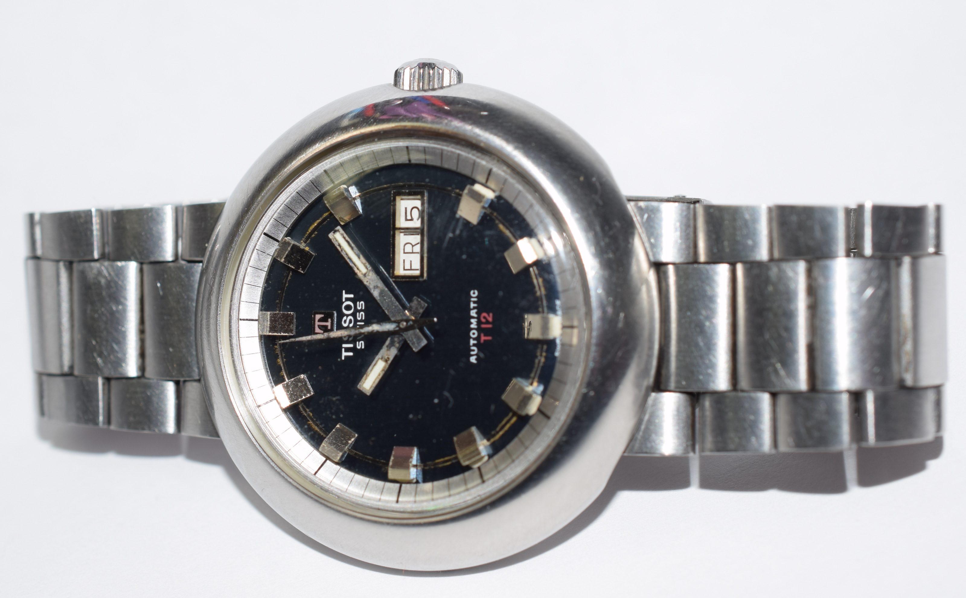 Tissot Automatic T12 On Stainless Steel Bracelet   Good automatic Tissot T12 running well. New - Image 3 of 5