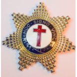 Knights Templar Star Medal   Seven sided Knights Templar Star medal with red cross   Free UK