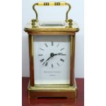 Matthew Norman of London Brass Carriage Clock In Book Style Box   Matthew Norman of London Brass