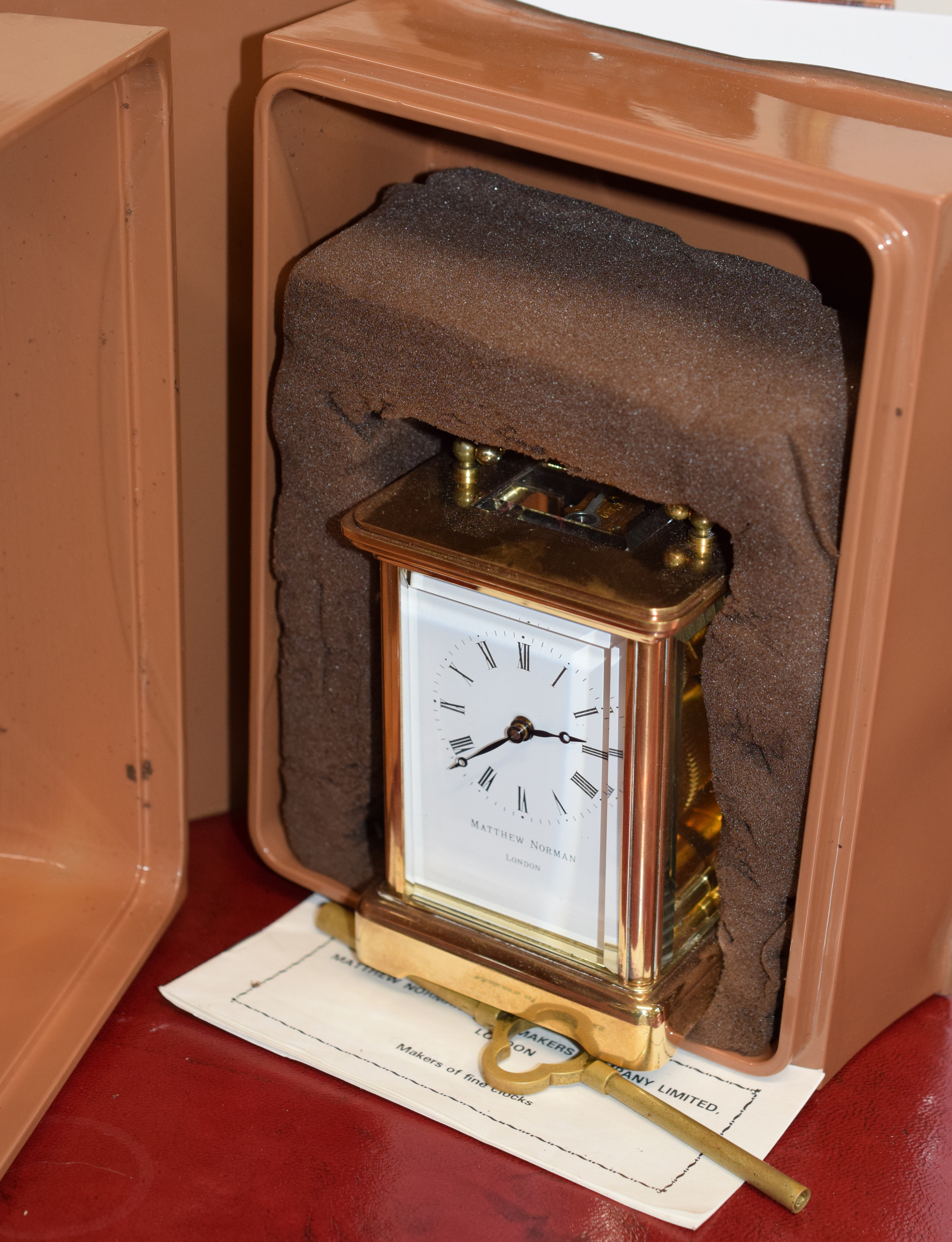 Matthew Norman of London Brass Carriage Clock In Book Style Box   Matthew Norman of London Brass - Image 6 of 6