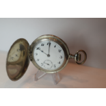 Lafarge Hunter Silver Niello Pocket Watch   Lovely niello enamelled pocket watch in running