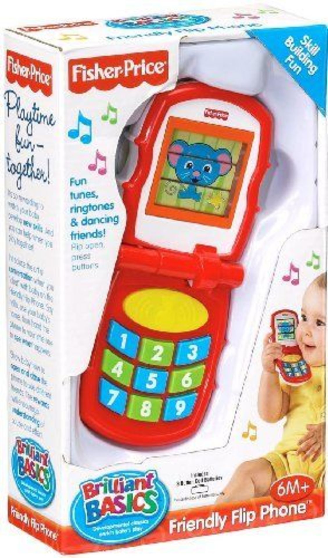 2X Fisher Price Brilliant Basics Friendly Flip Phone - 6M+ BNIB - Bild 2 aus 4