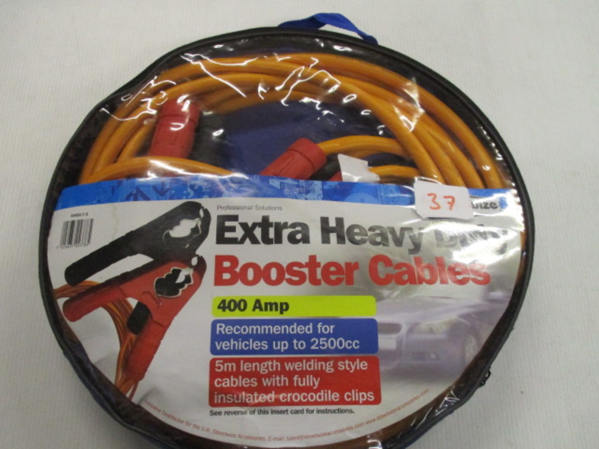 Unused unopened Extra Heavy duty 400 Amp booster cables rrp £39.99 . ( pls note picture is for 600