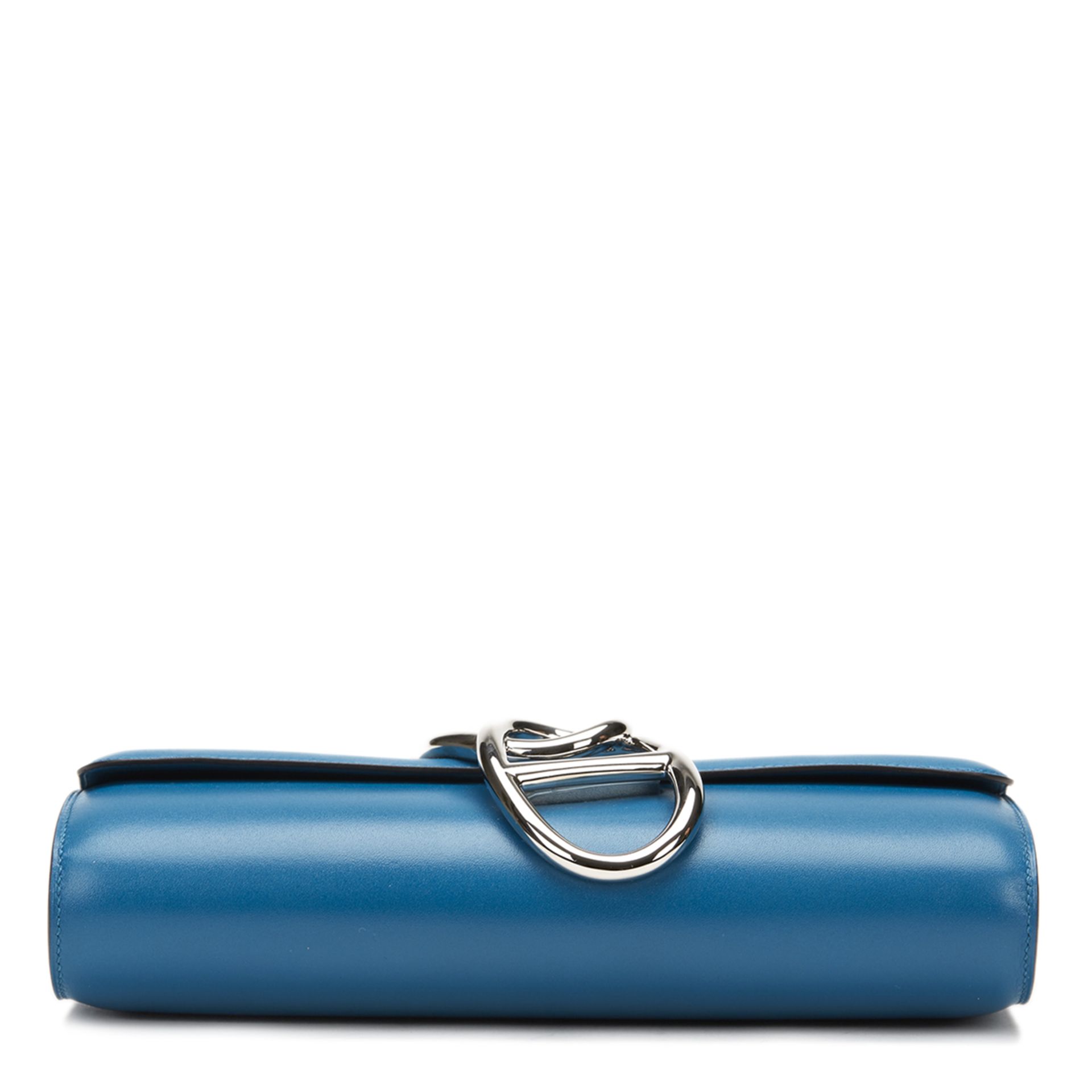 HERMES Egee , - Blue Izmir Tadelakt Leather Egee Clutch   TYPE Clutch SERIAL NUMBER T YEAR - Image 5 of 9