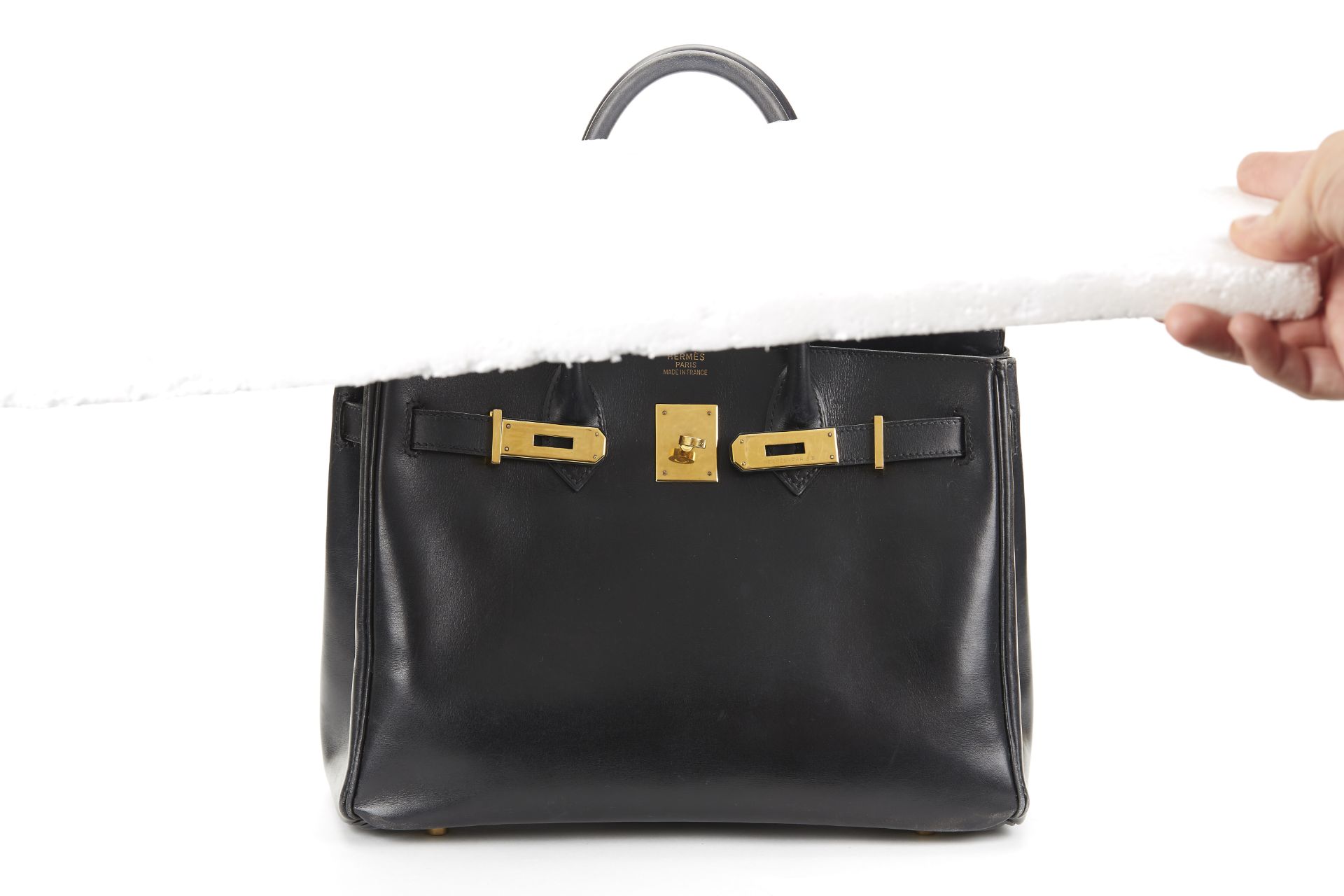 HERMES Birkin 30cm , - Black Box Calf Leather Birkin 30cm   TYPE Tote SERIAL NUMBER [E] YEAR - Image 24 of 26