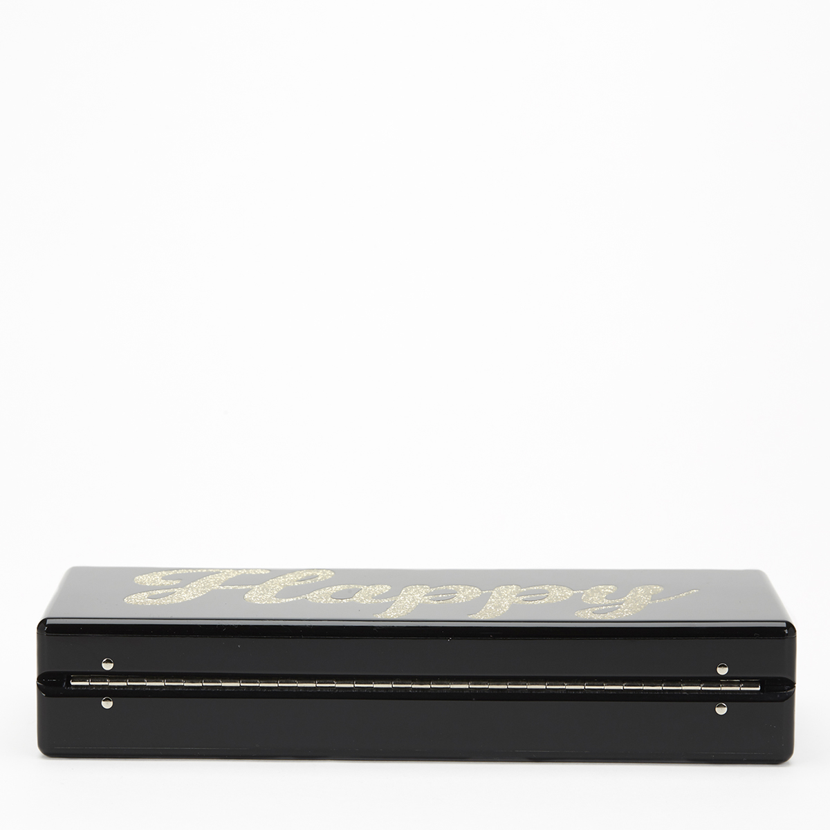 EDIE PARKER Flavia , - Black Glittered Acrylic Happy Box Clutch   TYPE Clutch SERIAL NUMBER _ YEAR - Image 5 of 9