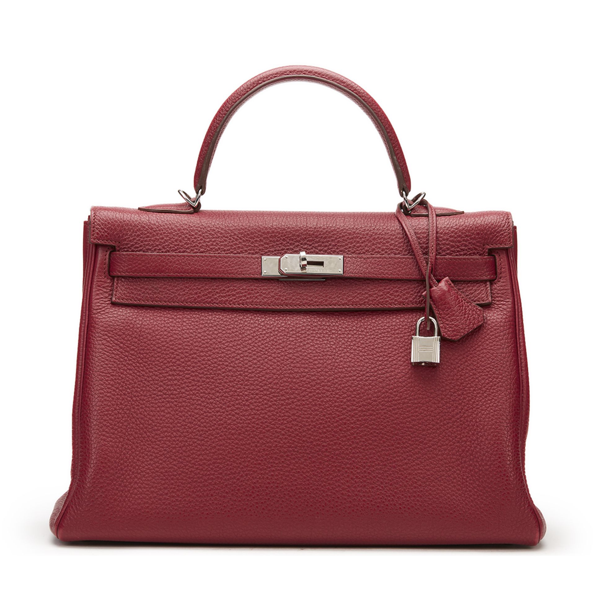 HERMES Kelly 35cm , - Rubis Clemence Leather Kelly 35cm   TYPE Shoulder, Tote SERIAL NUMBER [N] YEAR