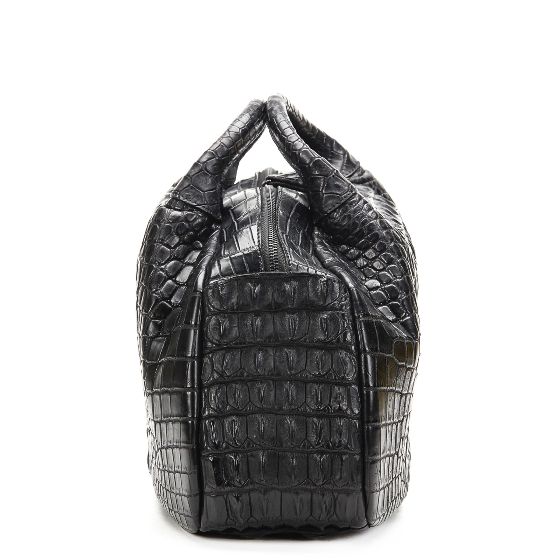 BELINDA BROWN Jet , - Black Crocodile Leather Jet   TYPE Tote SERIAL NUMBER _ YEAR MANUFACTURED ( - Image 3 of 9