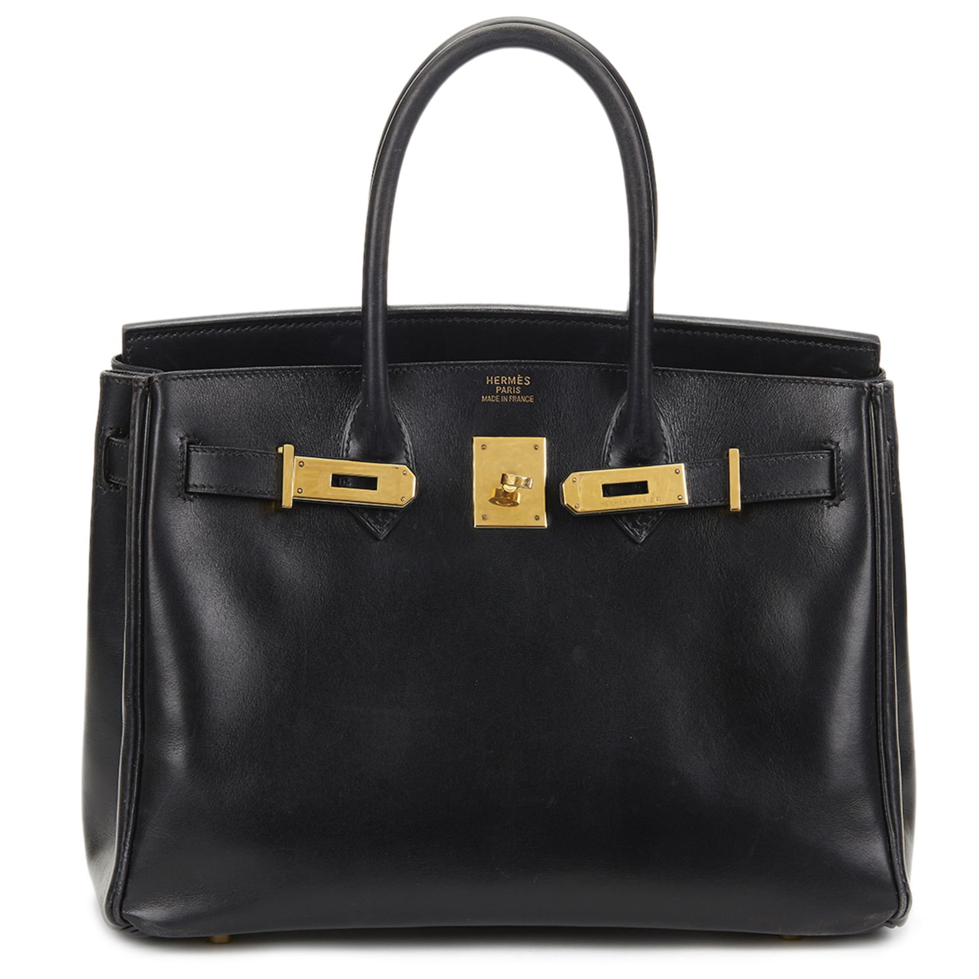 HERMES Birkin 30cm , - Black Box Calf Leather Birkin 30cm   TYPE Tote SERIAL NUMBER [E] YEAR - Image 22 of 26