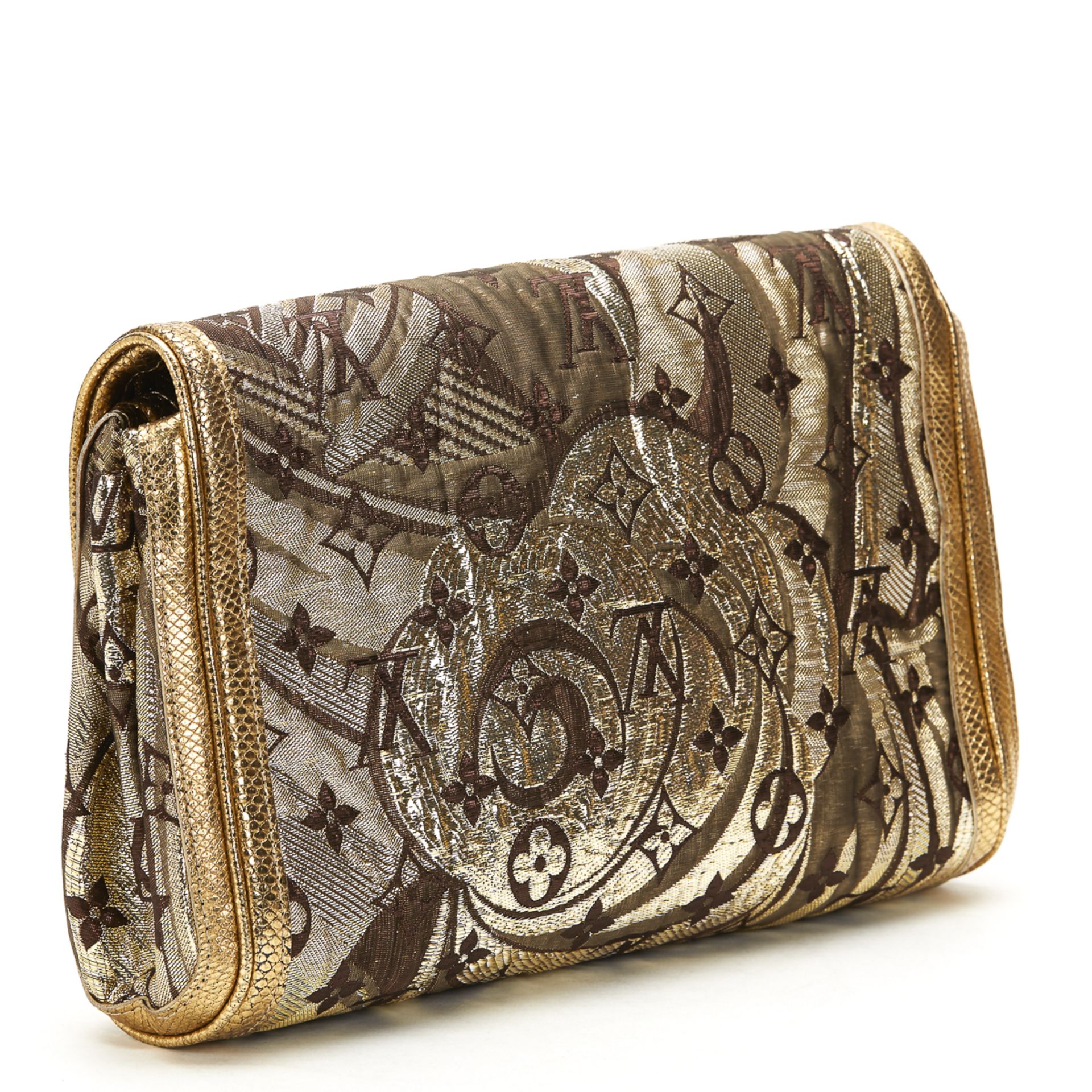 LOUIS VUITTON Thalie , - Gold Monogram Brocade Thalie Clutch   TYPE Clutch SERIAL NUMBER TH3009 YEAR - Bild 4 aus 10