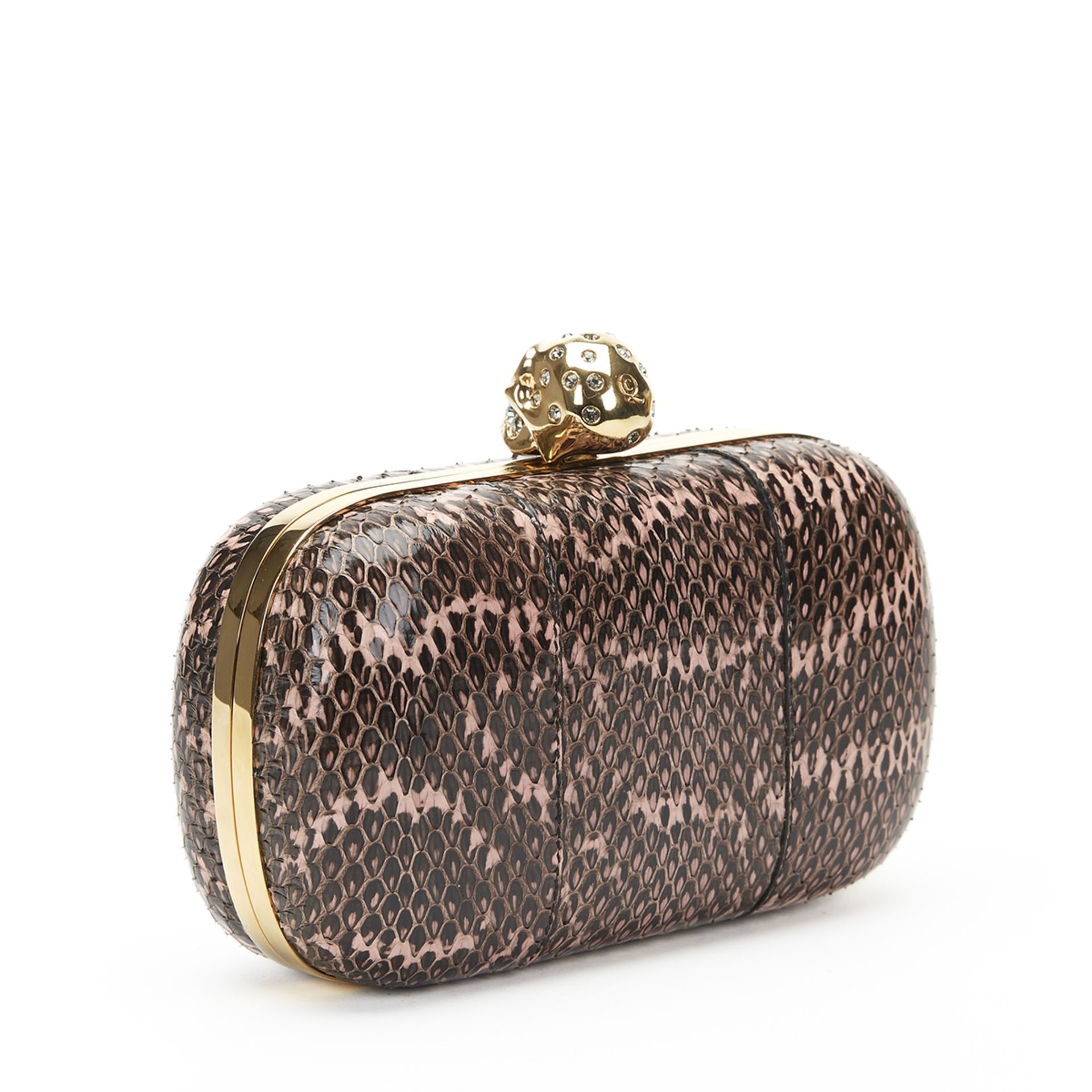 ALEXANDER MCQUEEN Skull Box Clutch , - Black & Pink Python Skull Box Clutch   TYPE Clutch SERIAL - Image 3 of 11