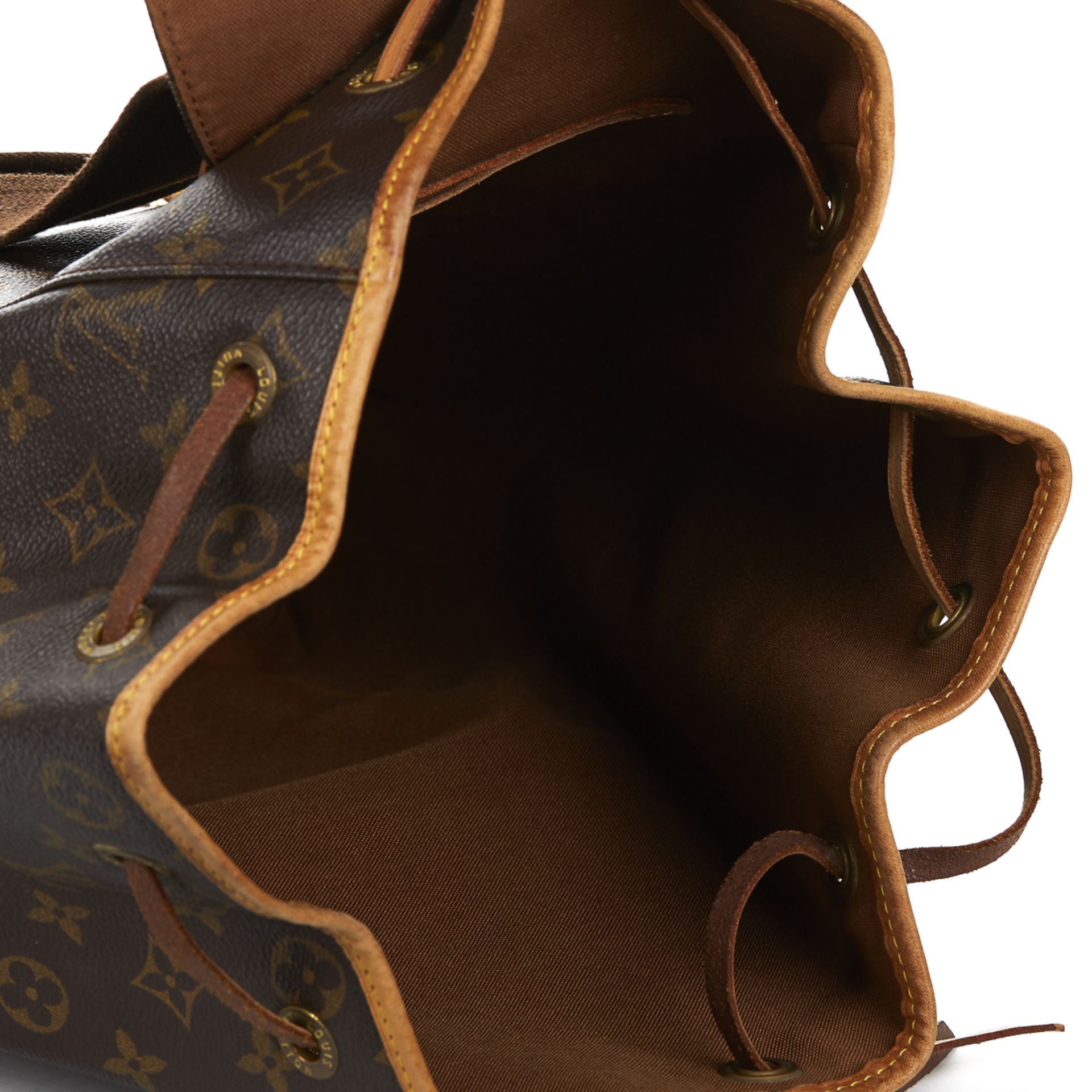 LOUIS VUITTON Montsouris GM , - Brown Classic Monogram Coated Canvas Montsouris GM   TYPE Backpack - Image 8 of 9