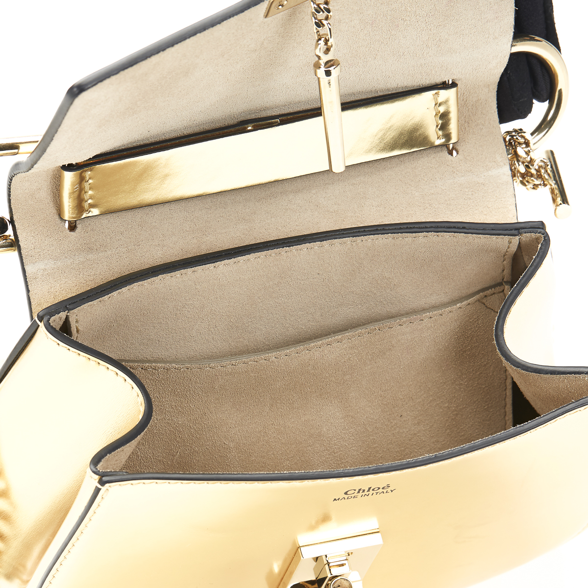 CHLOE Small Drew , - Gold Metallic Calfskin Small Drew   TYPE Shoulder, Crossbody SERIAL NUMBER 04 - Image 9 of 10