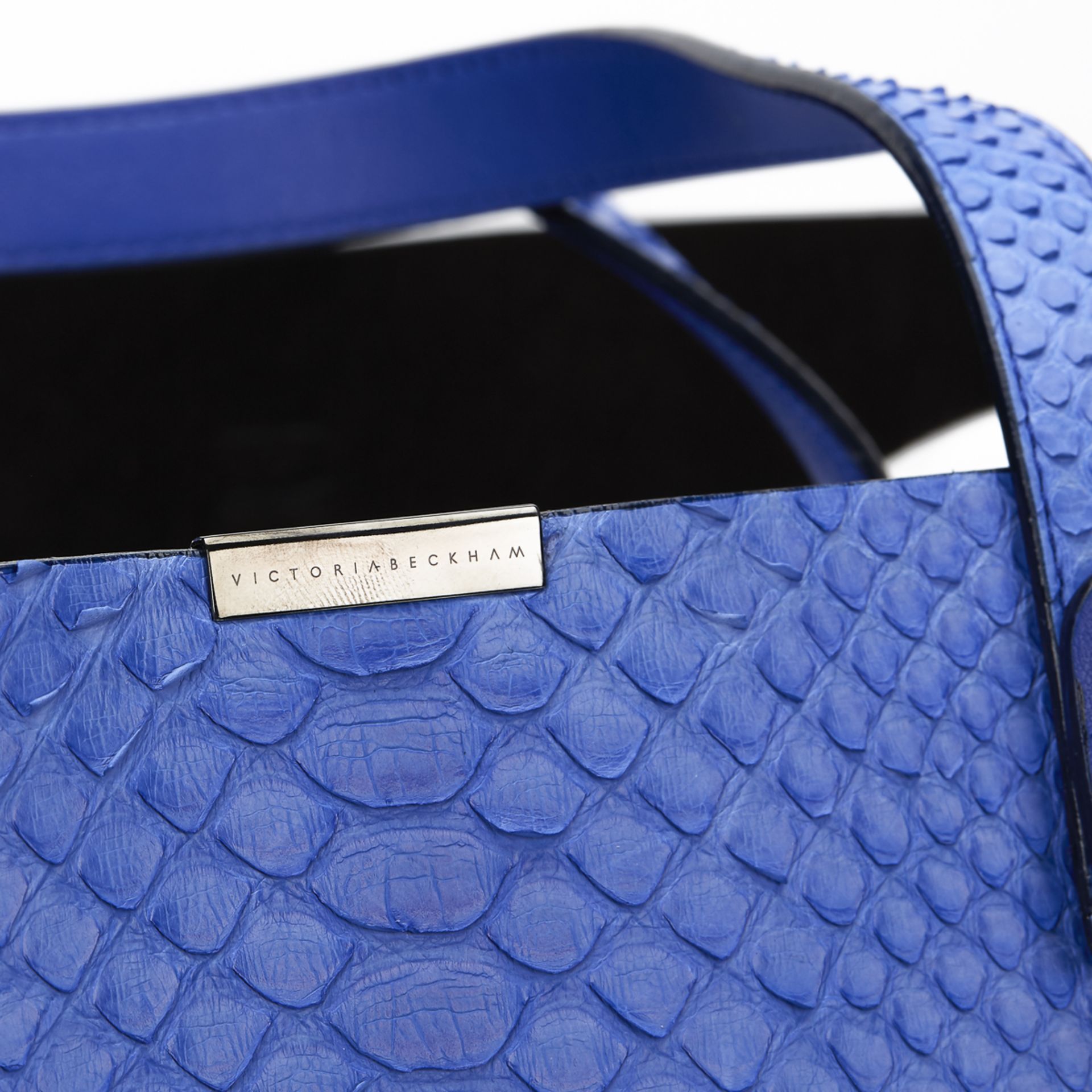 VICTORIA BECKHAM Simple Shopper , - Peacock Blue Python Simple Shopper   TYPE Shoulder, Tote - Image 6 of 10