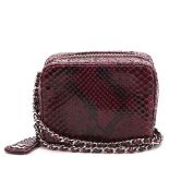 CHANEL Mini Timeless Bag , - Raspberry Python Leather Mini TYPE Clutch   SERIAL NUMBER 6258730