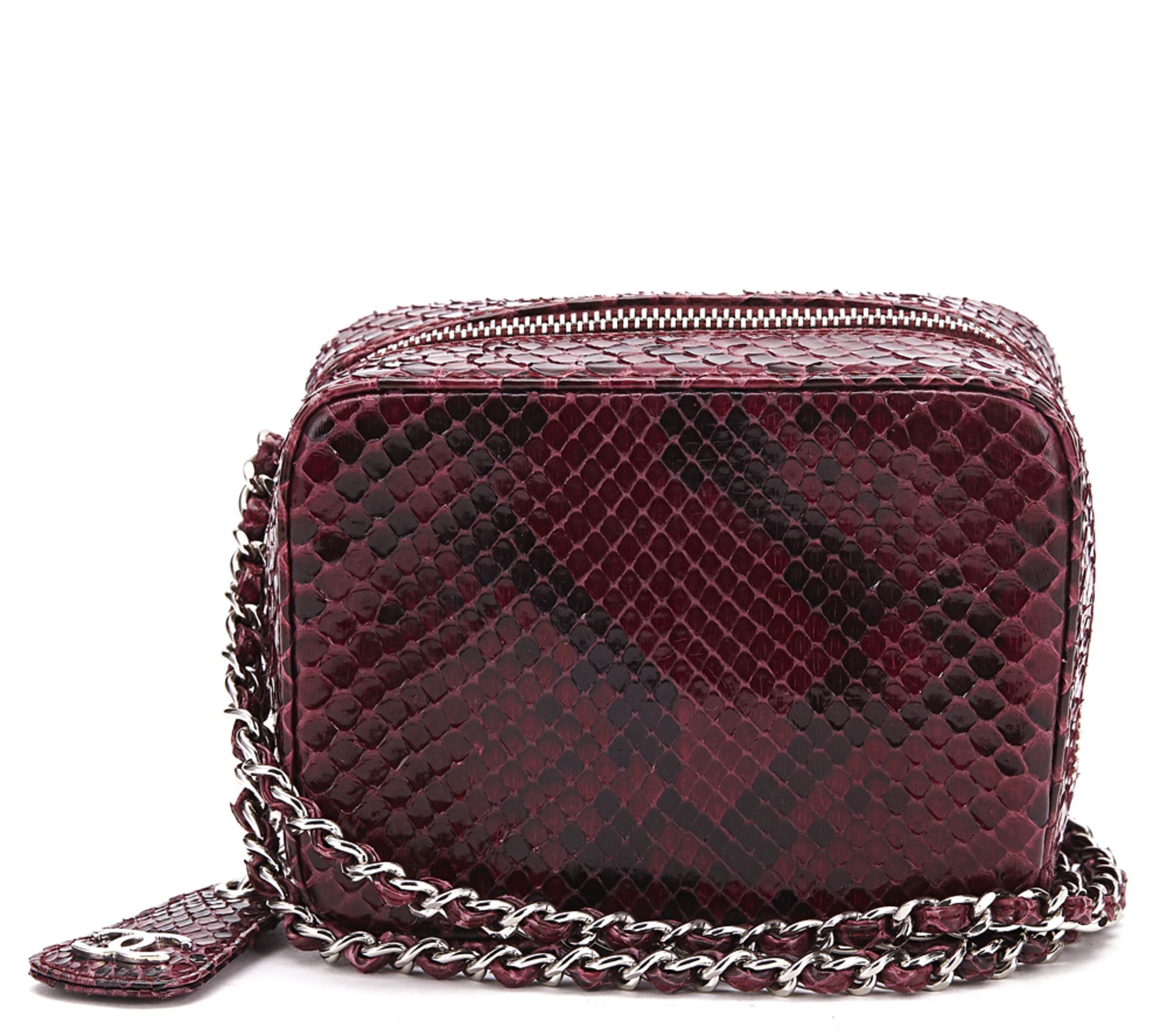 CHANEL Mini Timeless Bag , - Raspberry Python Leather Mini TYPE Clutch   SERIAL NUMBER 6258730