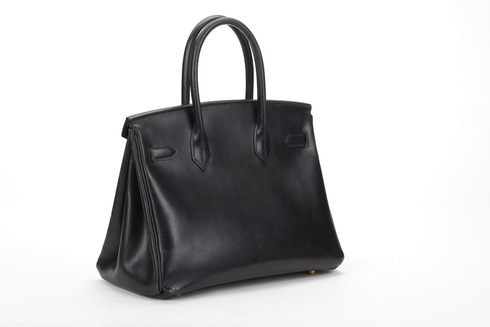 HERMES Birkin 30cm , - Black Box Calf Leather Birkin 30cm   TYPE Tote SERIAL NUMBER [E] YEAR - Image 12 of 26