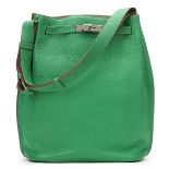 HERMES So Kelly 26 , - Menthe Clemence Leather So Kelly 26   TYPE Shoulder, Tote SERIAL NUMBER [Q]