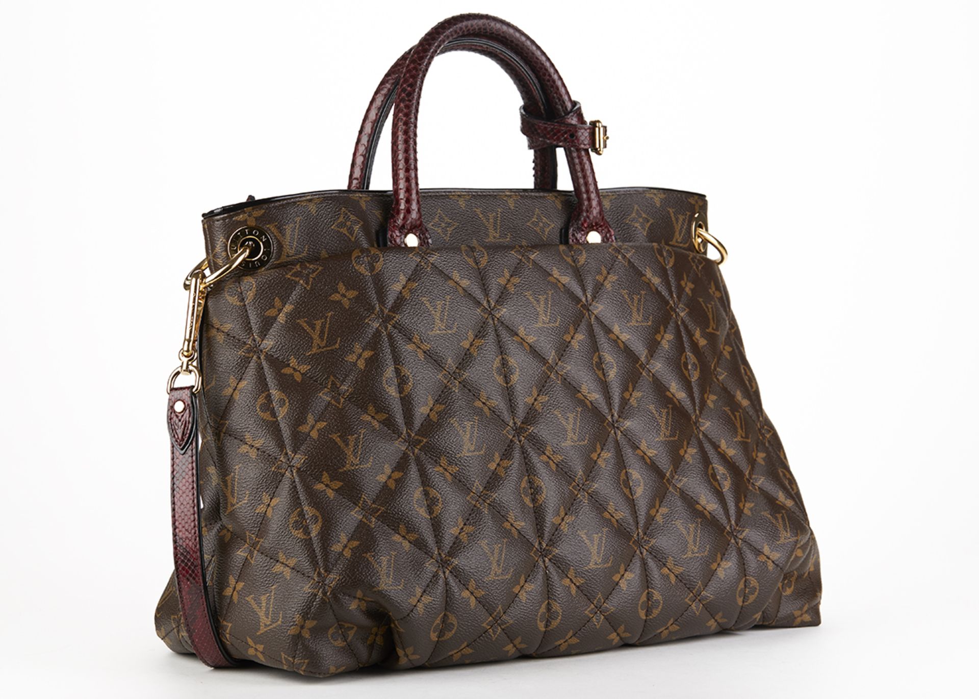 LOUIS VUITTON Tote Monogram Etoile , - Brown Classic Monogram Canvas, Ostrich and Python Leather - Image 3 of 10