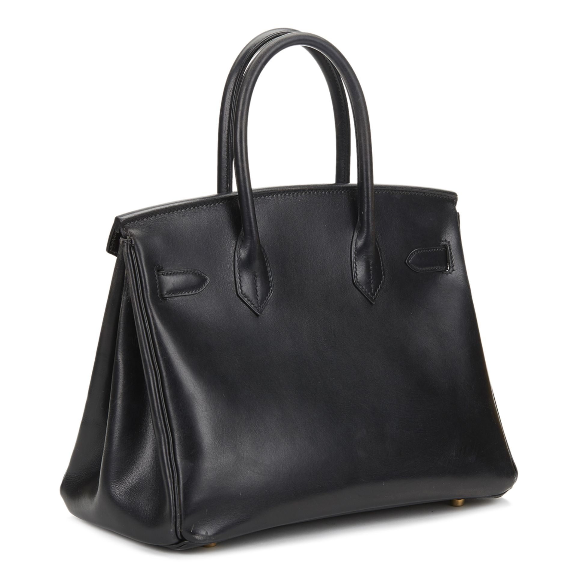 HERMES Birkin 30cm , - Black Box Calf Leather Birkin 30cm   TYPE Tote SERIAL NUMBER [E] YEAR - Image 9 of 26