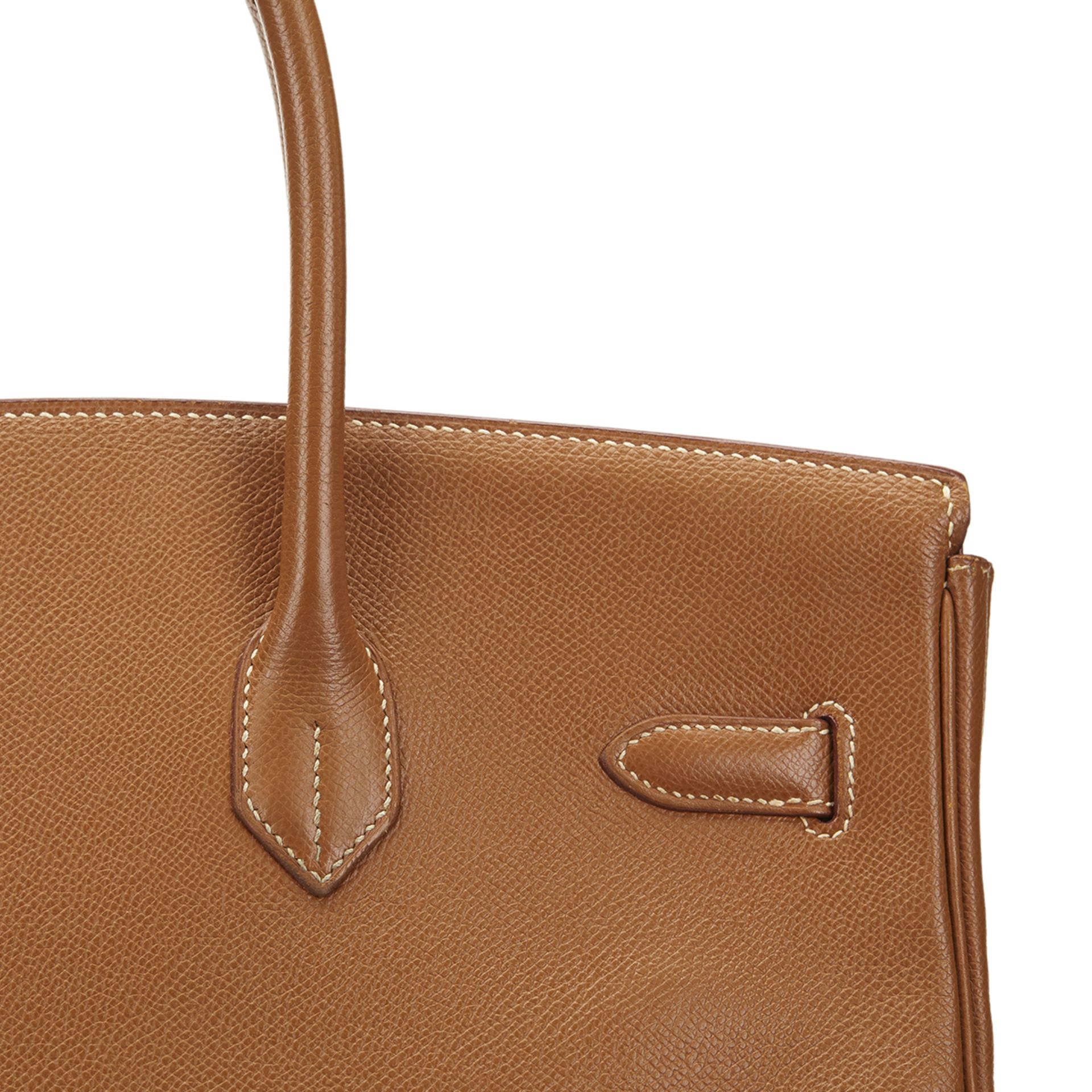 HERMES Birkin 35cm , - Gold Courchevel Leather Birkin 35cm   TYPE Tote SERIAL NUMBER [D] YEAR - Image 7 of 11