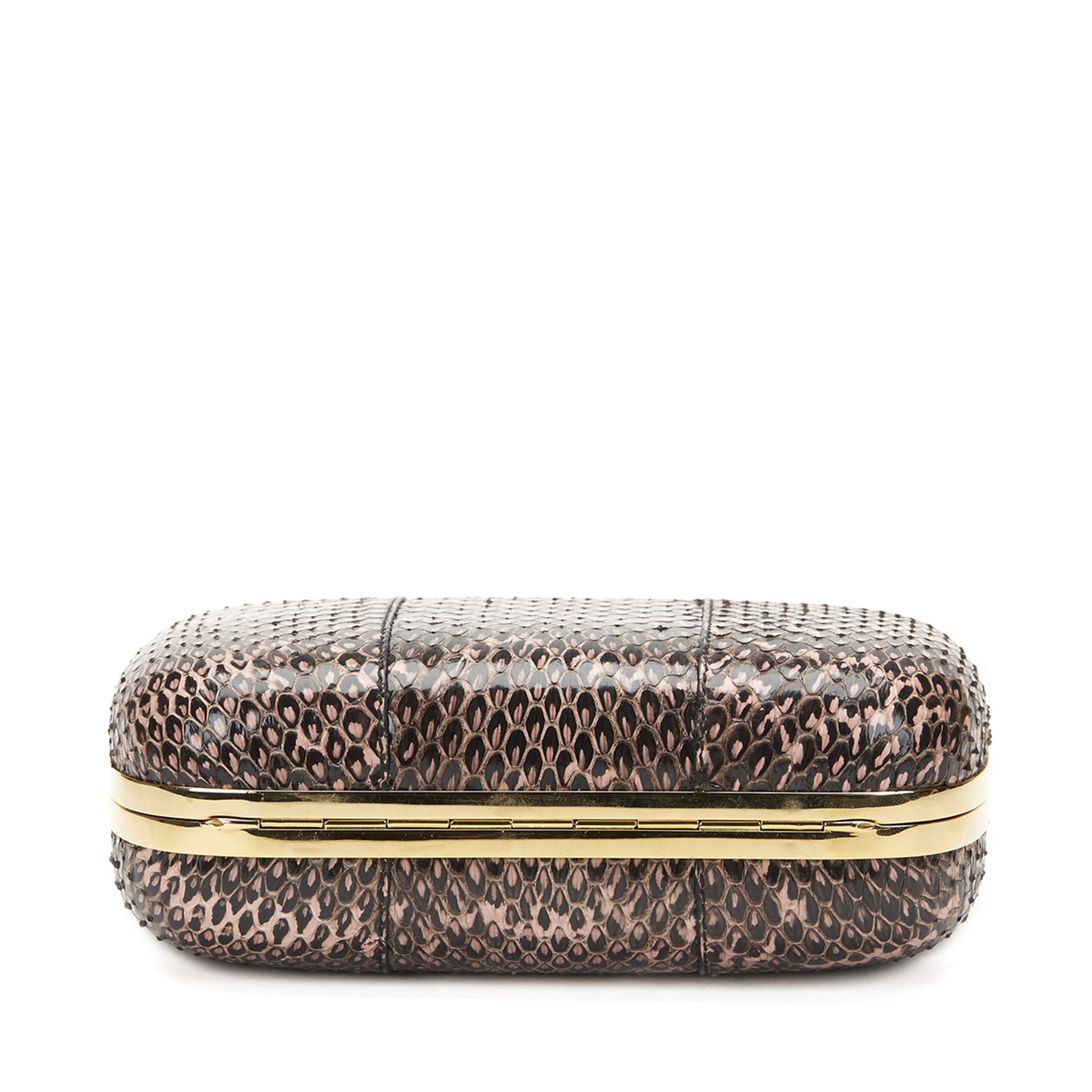 ALEXANDER MCQUEEN Skull Box Clutch , - Black & Pink Python Skull Box Clutch   TYPE Clutch SERIAL - Image 4 of 11