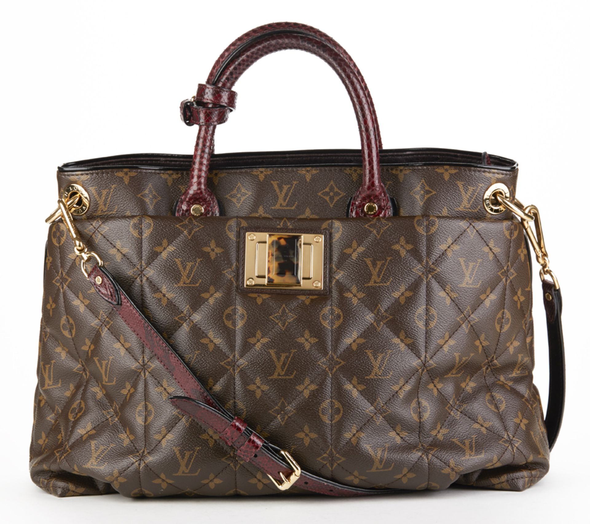 LOUIS VUITTON Tote Monogram Etoile , - Brown Classic Monogram Canvas, Ostrich and Python Leather