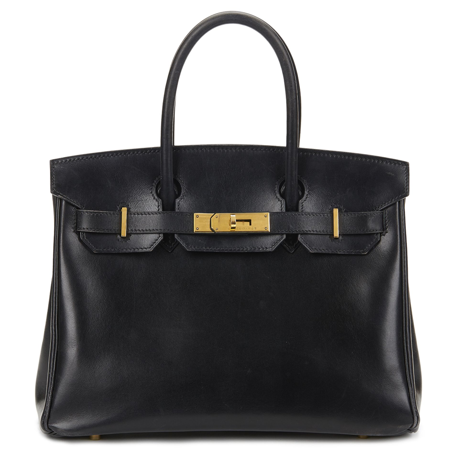 HERMES Birkin 30cm , - Black Box Calf Leather Birkin 30cm   TYPE Tote SERIAL NUMBER [E] YEAR - Image 4 of 26