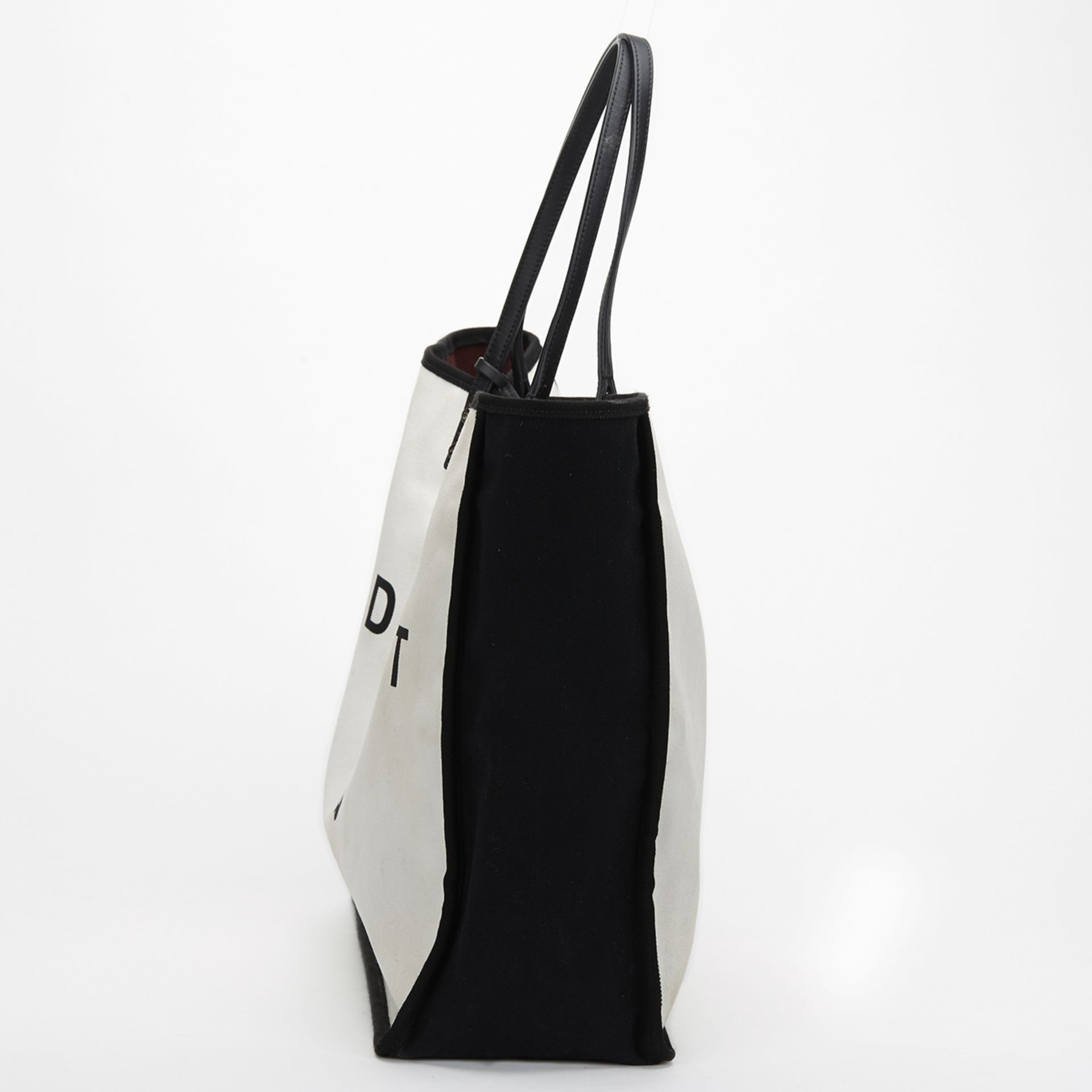 CHANEL Ladies First Shopper Tote , - Black & White Canvas Ladies First Shopper Tote   TYPE Shoulder, - Image 3 of 9