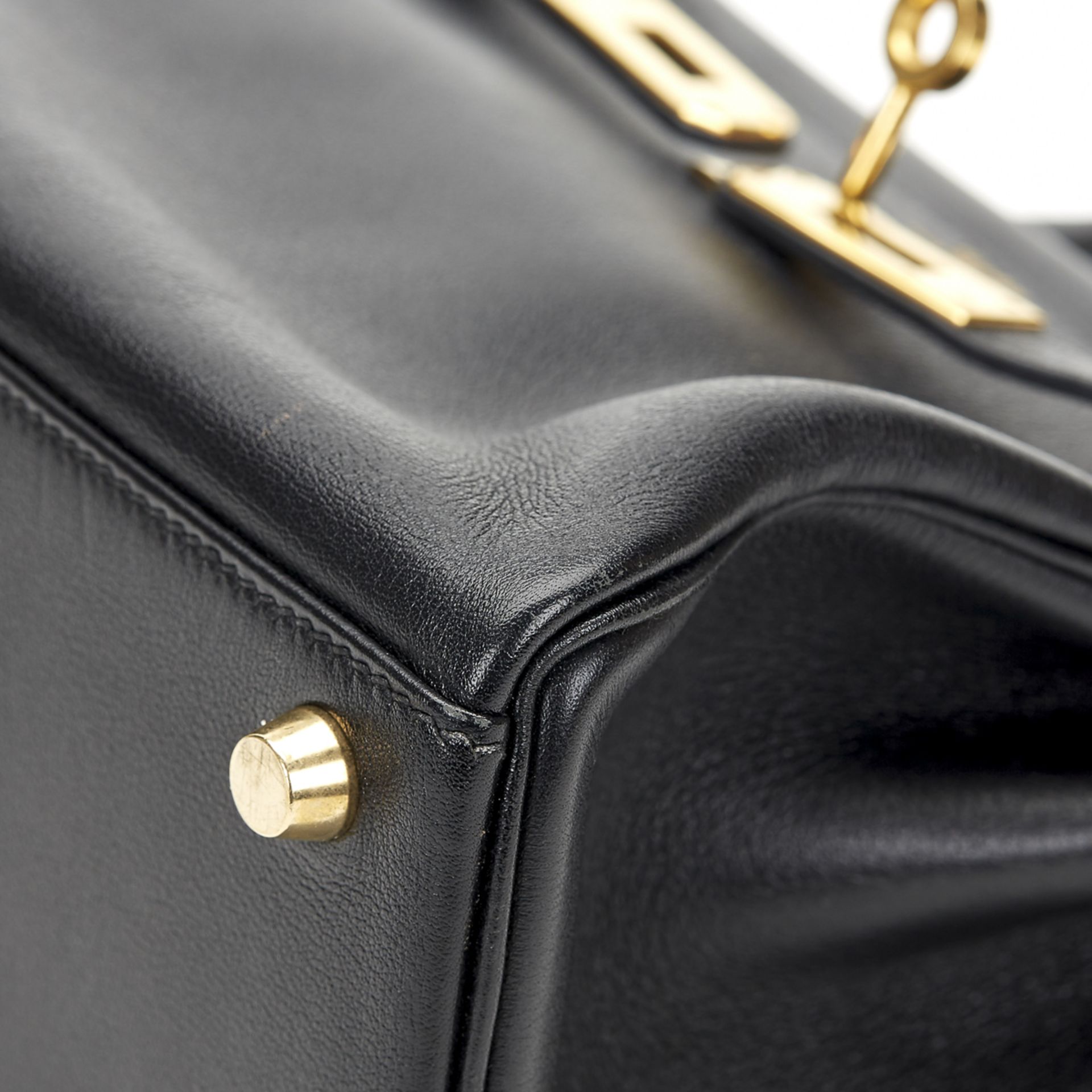 HERMES Kelly 20cm , - Black Swift Leather Vintage Kelly 20cm   TYPE Tote, Shoulder SERIAL NUMBER [A] - Image 7 of 13