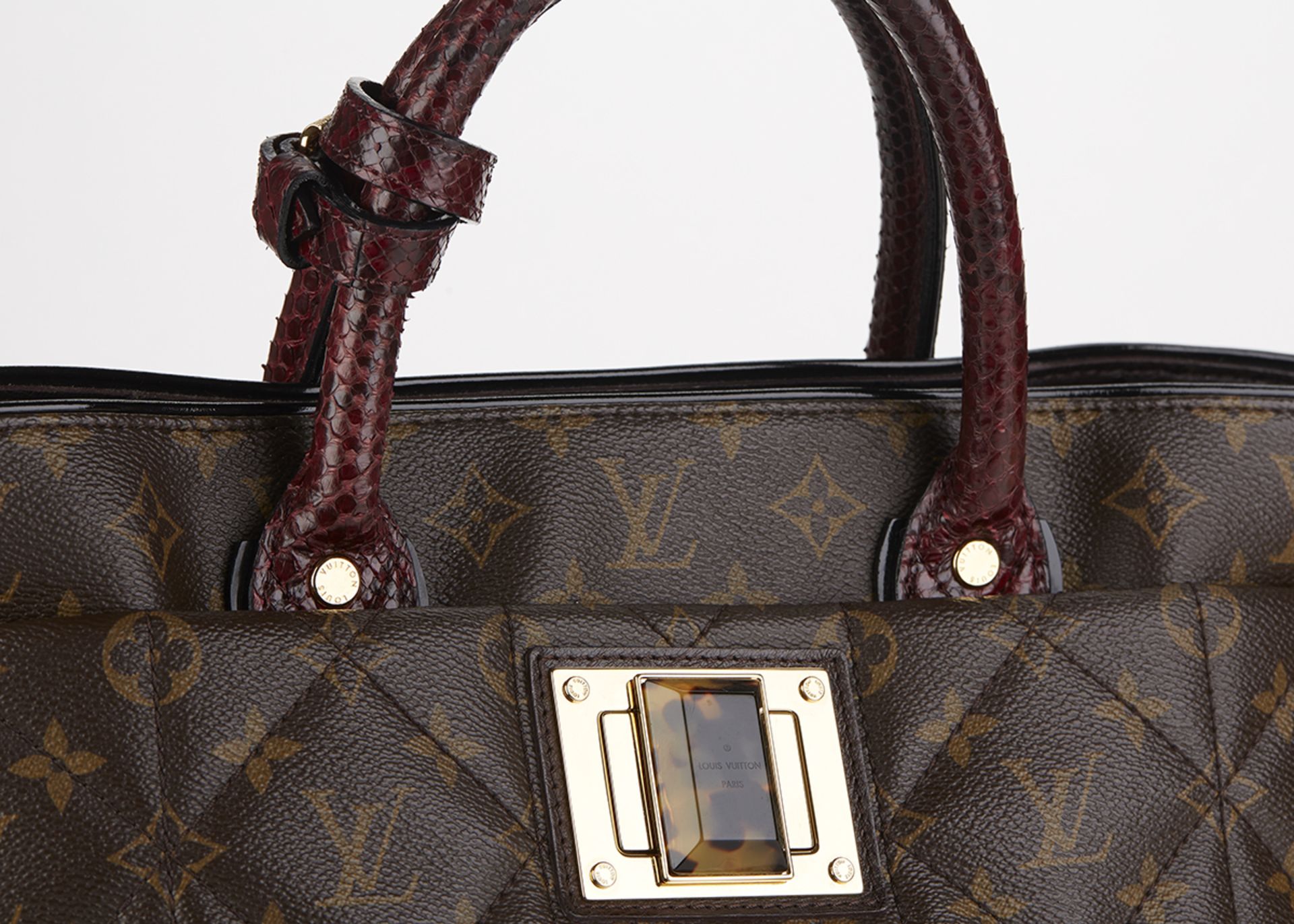 LOUIS VUITTON Tote Monogram Etoile , - Brown Classic Monogram Canvas, Ostrich and Python Leather - Image 6 of 10