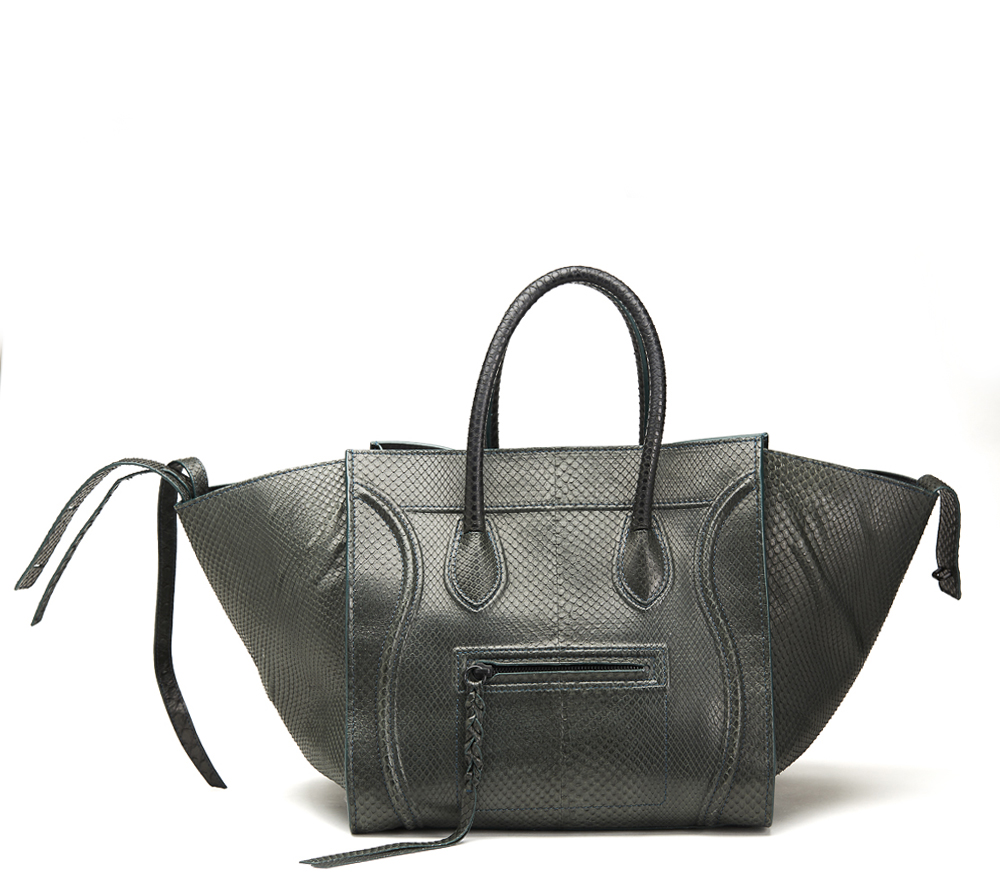 CELINE Medium Phantom Luggage Tote , - Evergreen Python Medium Phantom Luggage Tote   TYPE Tote - Image 3 of 8