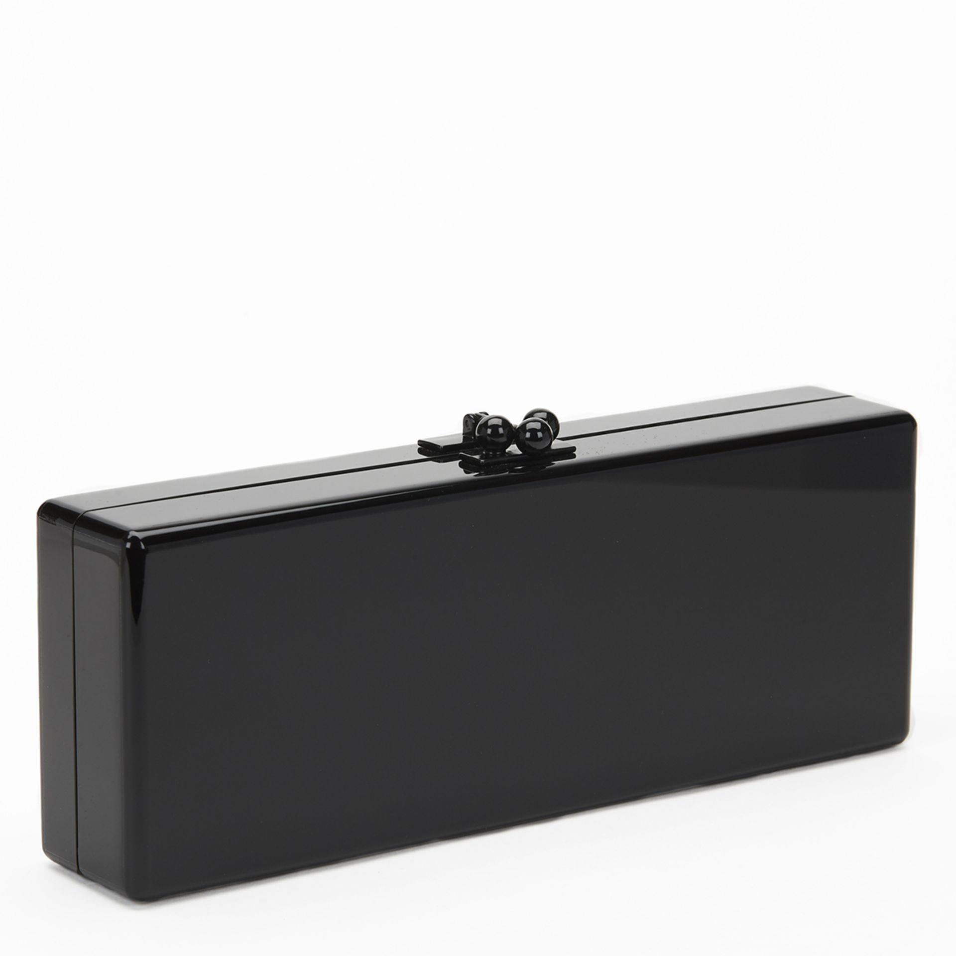 EDIE PARKER Flavia , - Black Glittered Acrylic Happy Box Clutch   TYPE Clutch SERIAL NUMBER _ YEAR - Image 4 of 9