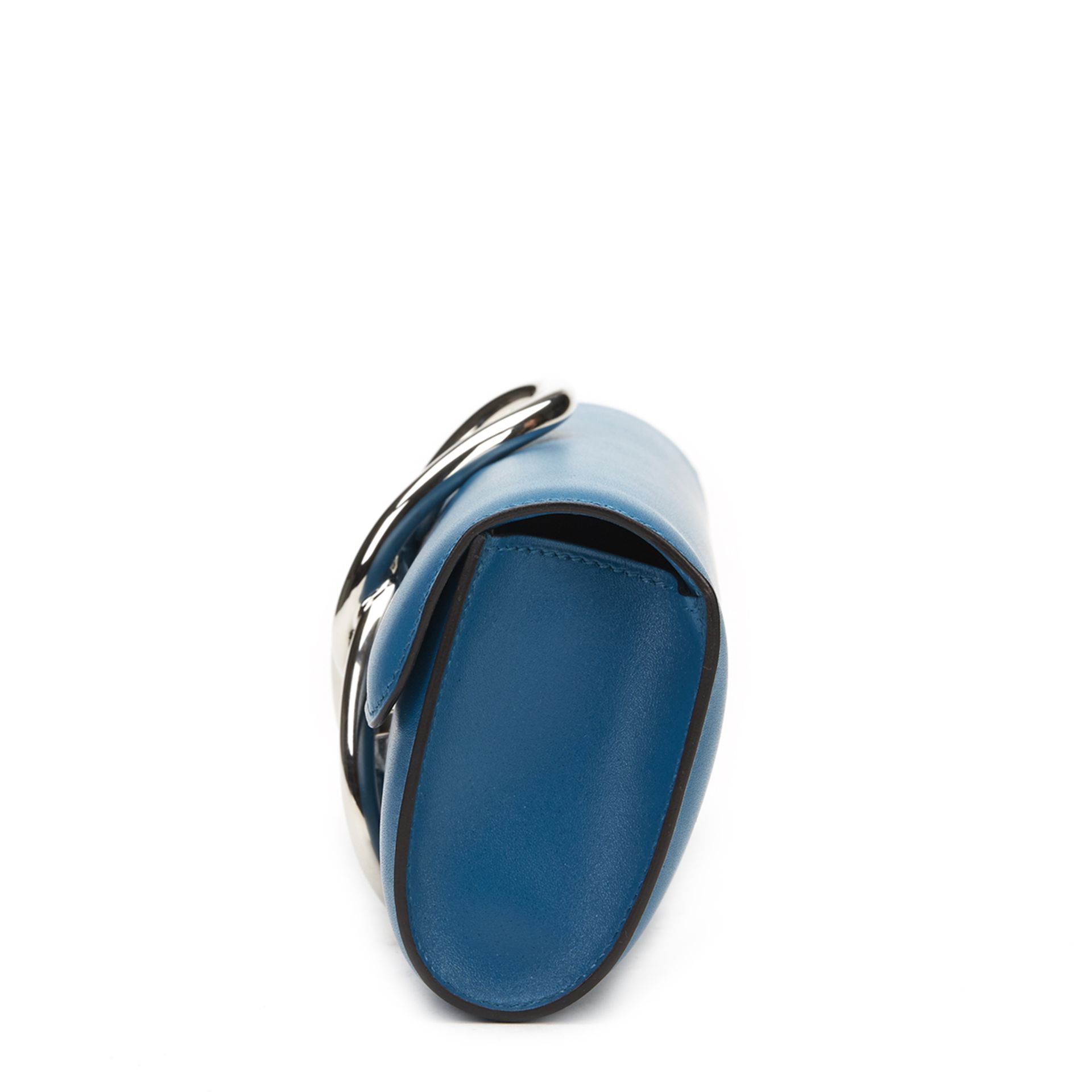 HERMES Egee , - Blue Izmir Tadelakt Leather Egee Clutch   TYPE Clutch SERIAL NUMBER T YEAR - Image 2 of 9