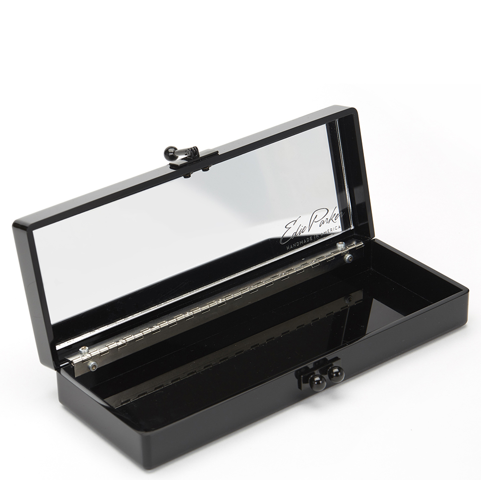 EDIE PARKER Flavia , - Black Glittered Acrylic Happy Box Clutch   TYPE Clutch SERIAL NUMBER _ YEAR - Image 8 of 9