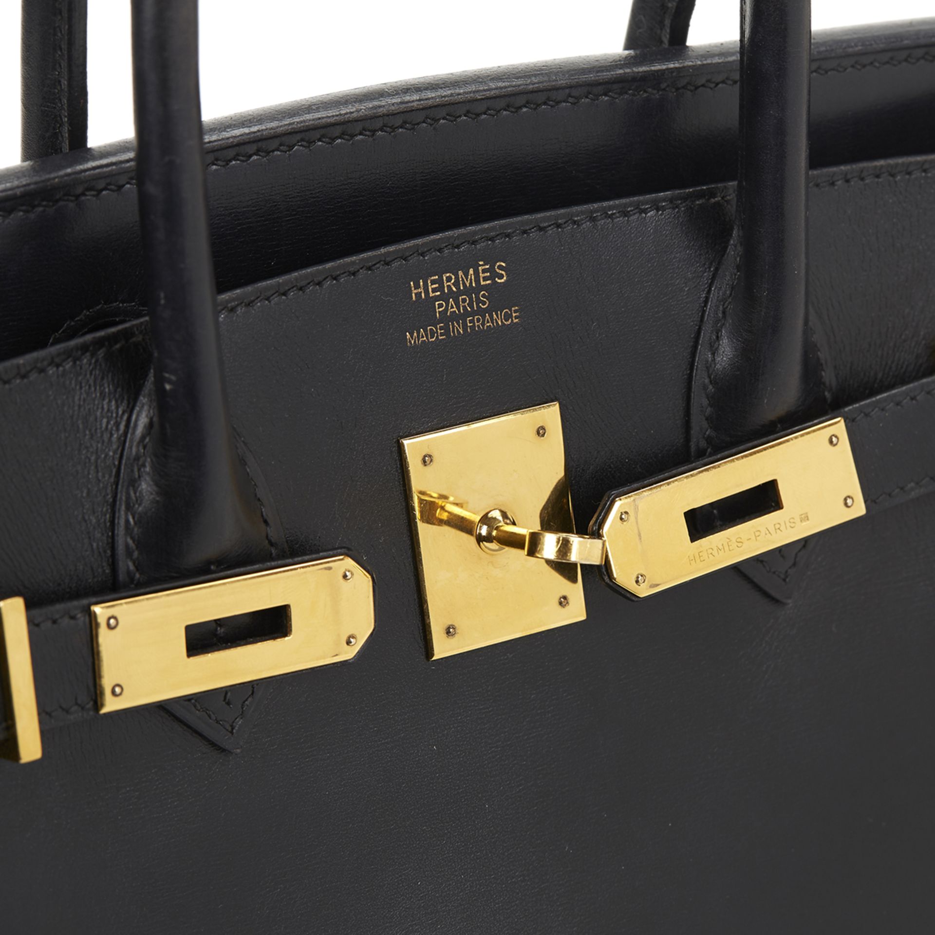 HERMES Birkin 30cm , - Black Box Calf Leather Birkin 30cm   TYPE Tote SERIAL NUMBER [E] YEAR - Image 13 of 26