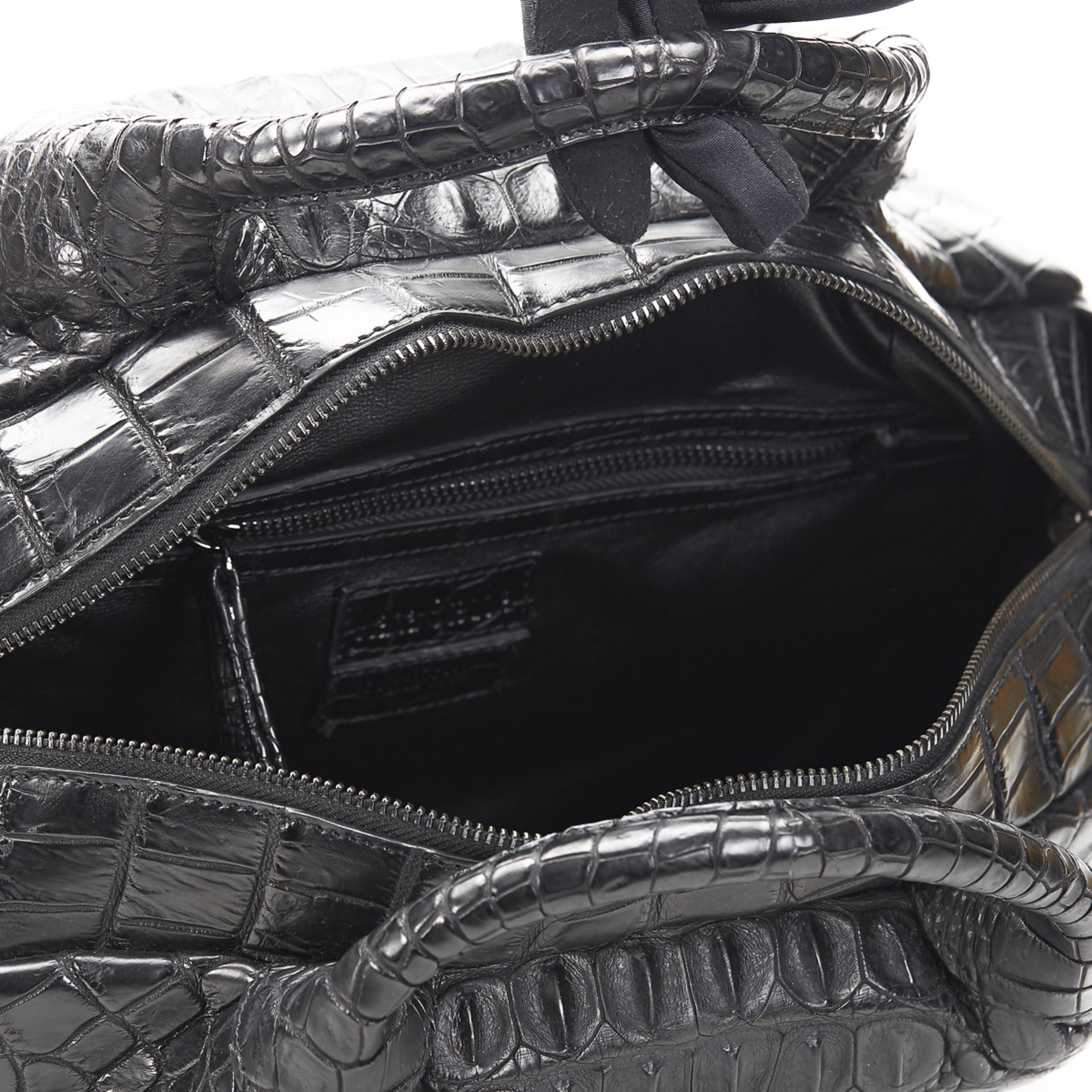 BELINDA BROWN Jet , - Black Crocodile Leather Jet   TYPE Tote SERIAL NUMBER _ YEAR MANUFACTURED ( - Image 9 of 9