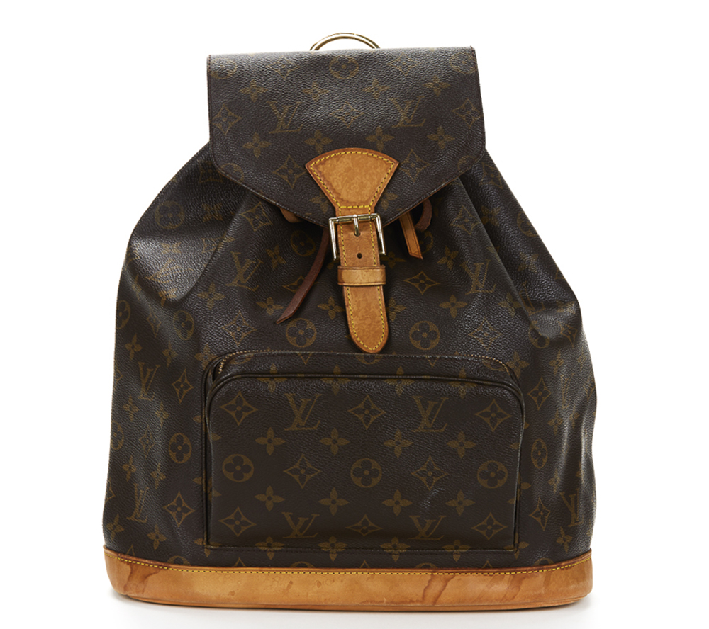 LOUIS VUITTON Montsouris GM , - Brown Classic Monogram Coated Canvas Montsouris GM   TYPE Backpack