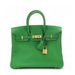 HERMES Birkin 25cm , - Bambou Swift Leather Birkin 25cm   TYPE Tote SERIAL NUMBER [R] YEAR