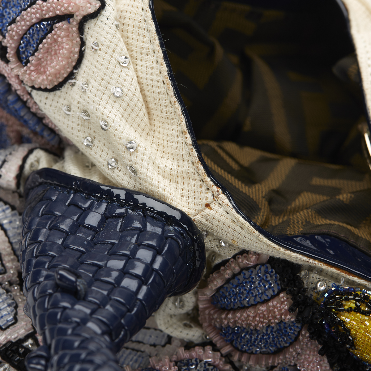 FENDI Spy Bag , - Multicolour Embellished Floral Spy Bag   TYPE Tote, Shoulder SERIAL NUMBER 2415- - Image 11 of 16