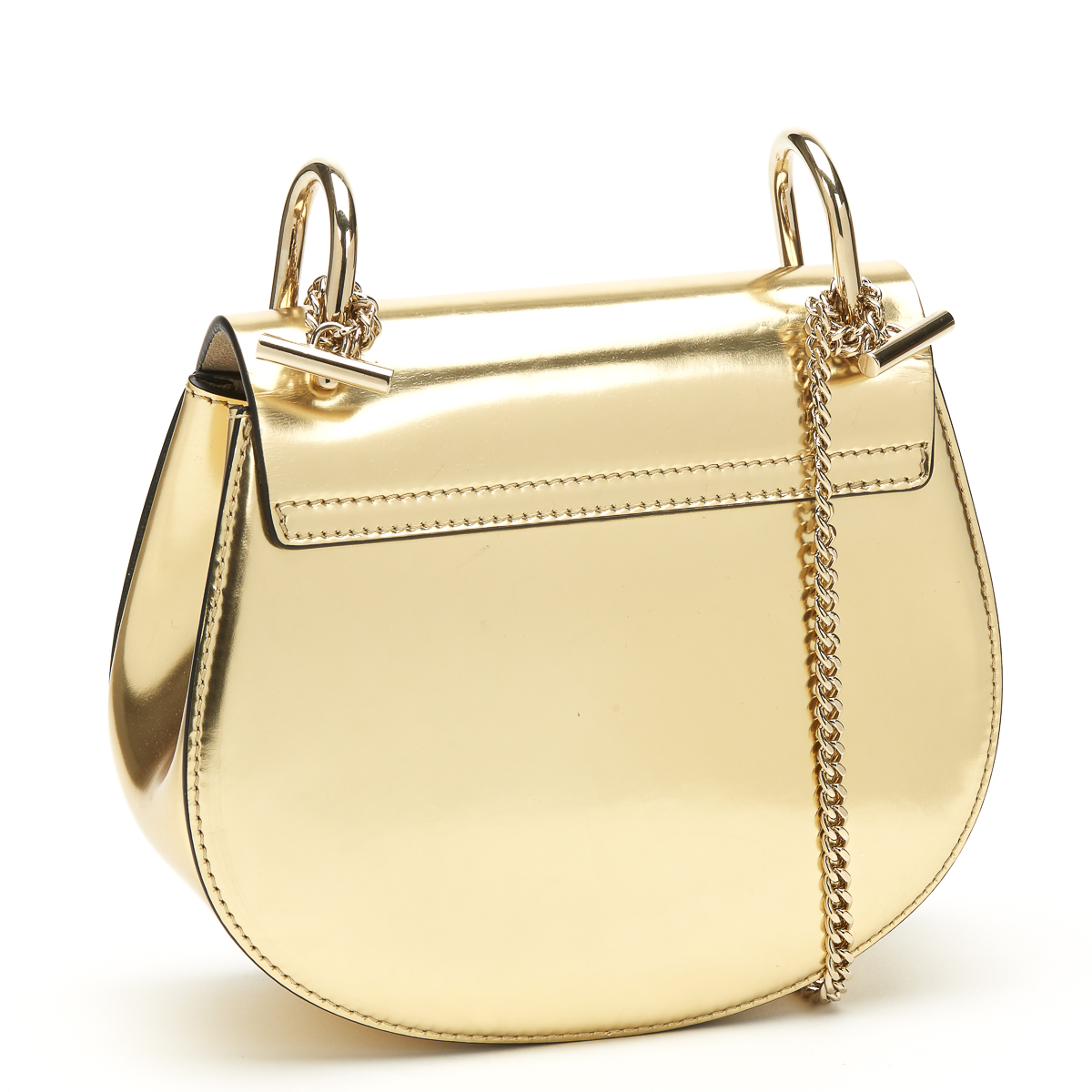 CHLOE Small Drew , - Gold Metallic Calfskin Small Drew   TYPE Shoulder, Crossbody SERIAL NUMBER 04 - Image 4 of 10