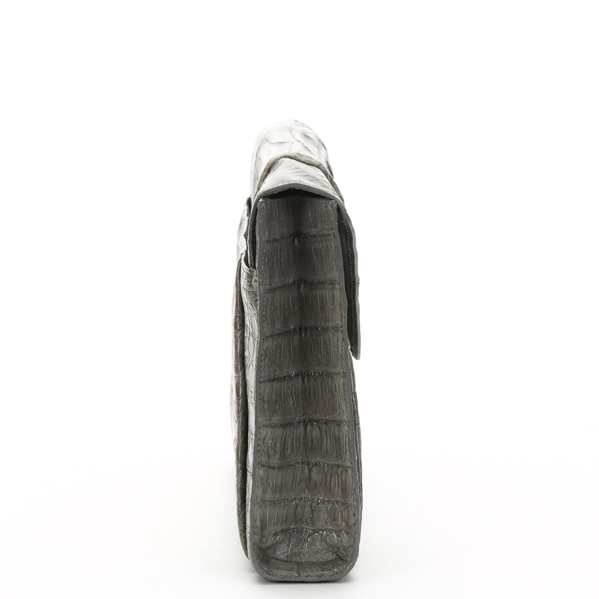 NANCY GONZALEZ Clutch-on-Strap , - Grey Crocodile Leather Clutch-on-Strap   TYPE Shoulder, Clutch, - Image 3 of 9