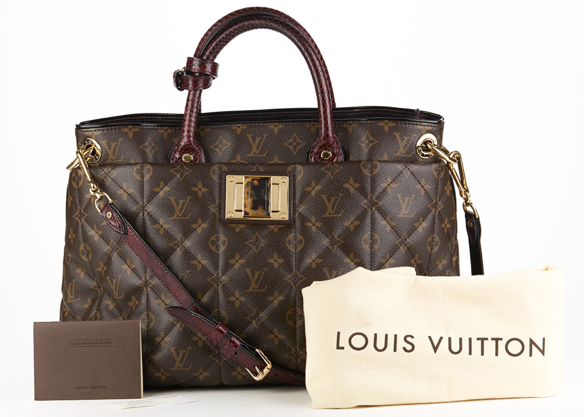 LOUIS VUITTON Tote Monogram Etoile , - Brown Classic Monogram Canvas, Ostrich and Python Leather - Image 10 of 10