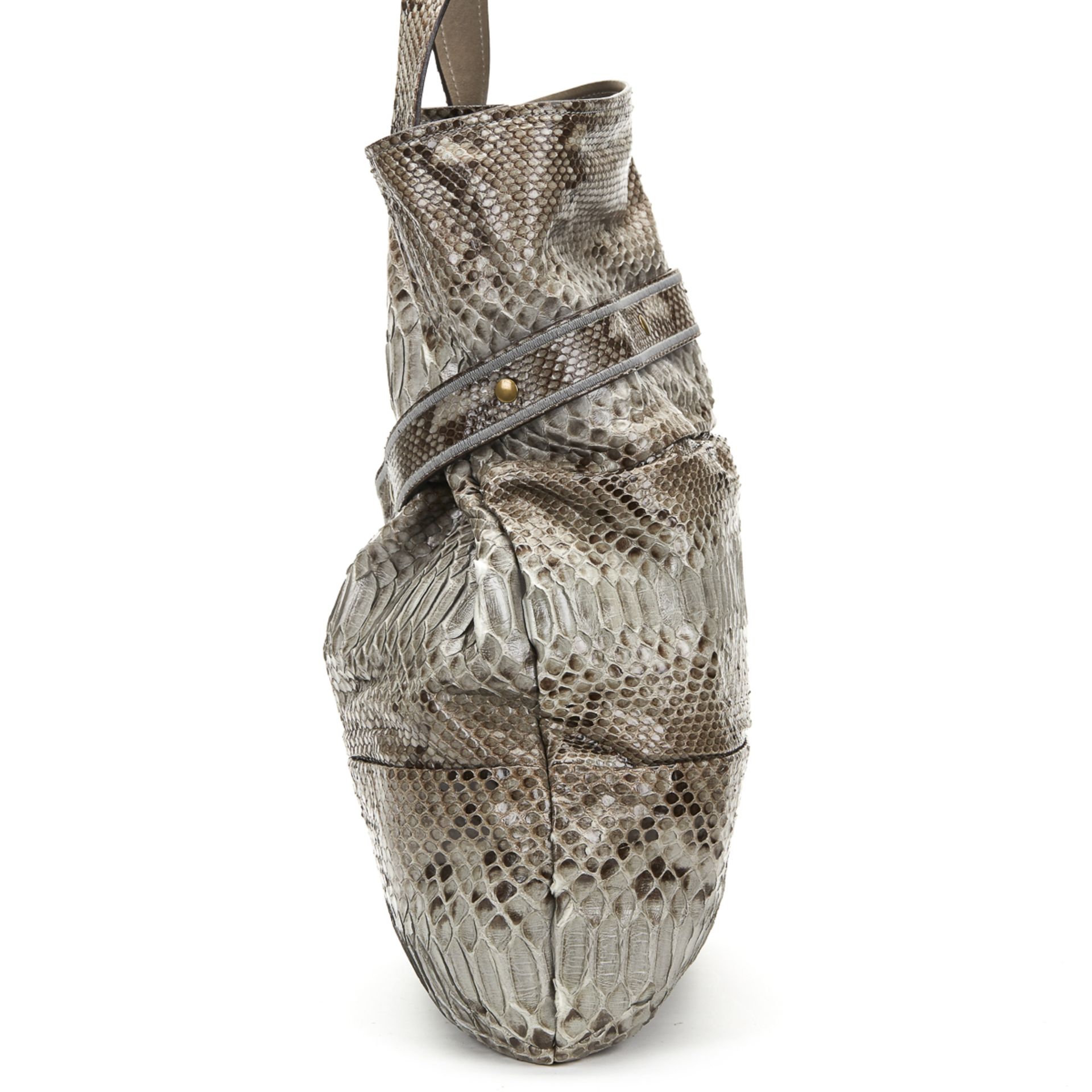 CHLOE Joan , - Taupe Python Joan Bucket Bag   TYPE Shoulder, Tote SERIAL NUMBER 8AS408-50 YEAR - Image 2 of 9