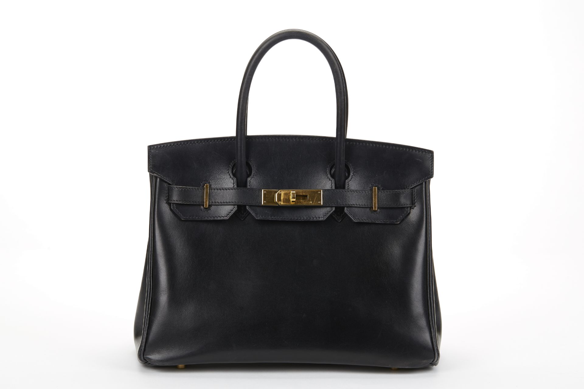 HERMES Birkin 30cm , - Black Box Calf Leather Birkin 30cm   TYPE Tote SERIAL NUMBER [E] YEAR - Image 20 of 26