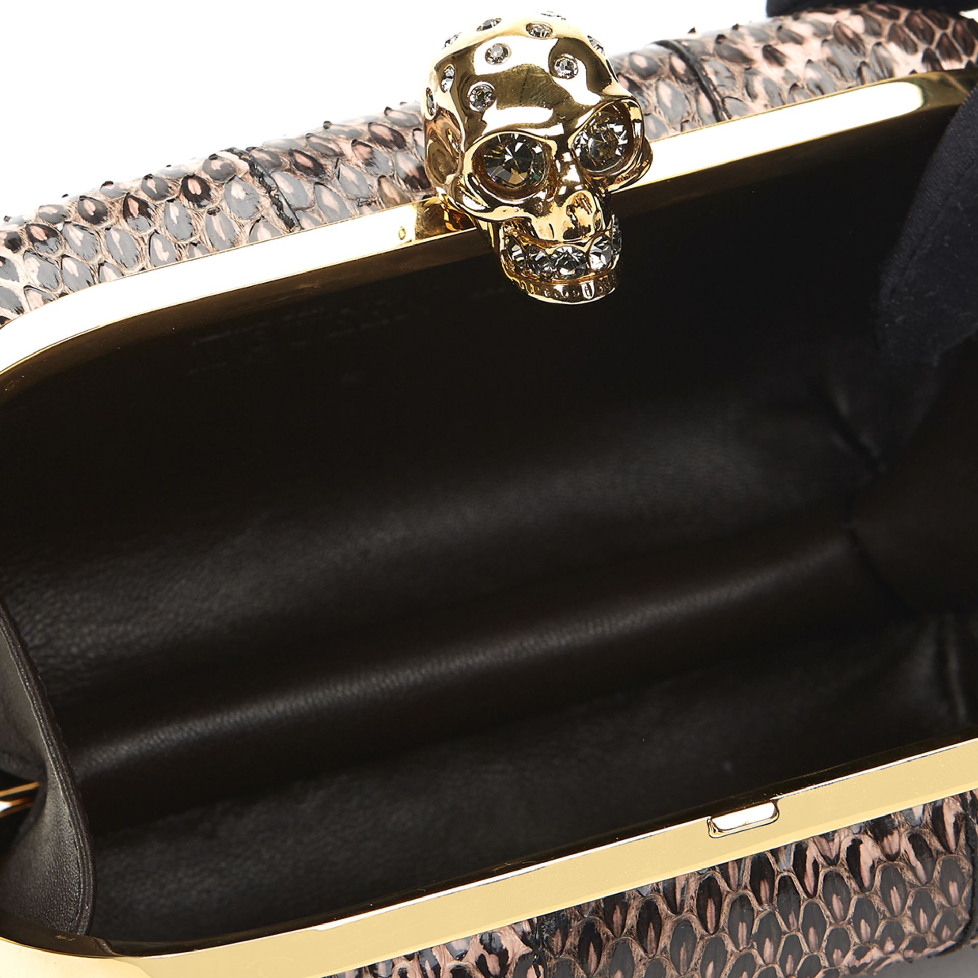 ALEXANDER MCQUEEN Skull Box Clutch , - Black & Pink Python Skull Box Clutch   TYPE Clutch SERIAL - Image 8 of 11